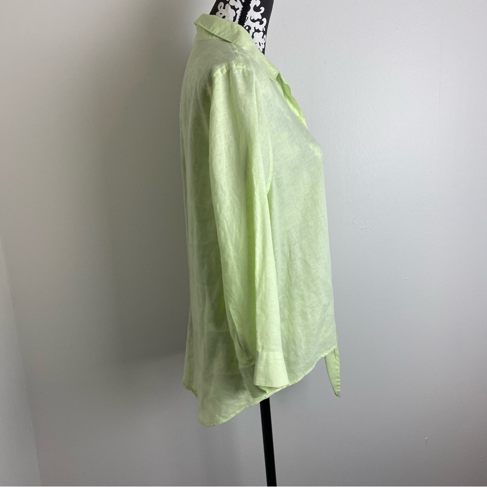 Chico's Light Green Button Down Shirt - image 7